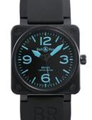 Bell & Ross BR01-92 Carbon bleu Automatique Hommes Montre Réplique